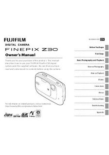 Fujifilm FinePix Z30 manual. Camera Instructions.